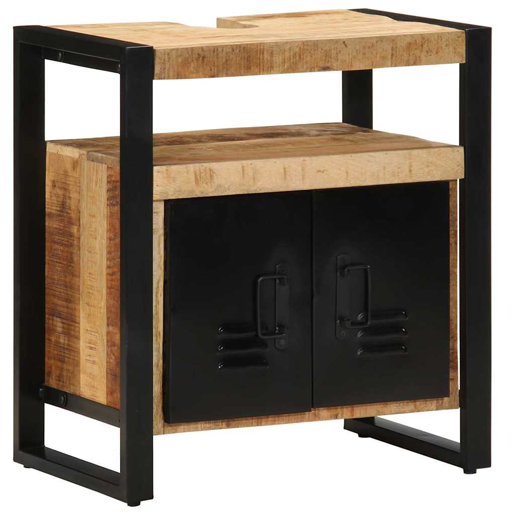 Mueble de Cuarto de Baño Marrón Madera de mango maciza
