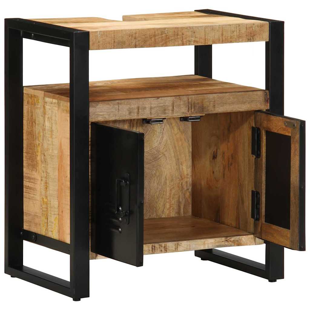 Mueble de Cuarto de Baño Marrón Madera de mango maciza