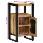 Mueble de Cuarto de Baño Marrón Madera de mango maciza