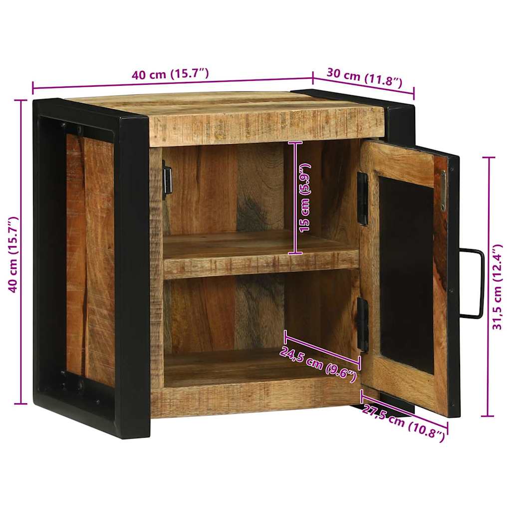 Mueble de Cuarto de Baño Marrón Madera de mango maciza