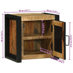 Mueble de Cuarto de Baño Marrón Madera de mango maciza