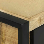 Gabinete de banco Marrón Madera maciza de Mango
