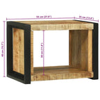 Cubo de Pared Marrón 55 x 35 x 40 cm Madera de mango maciza