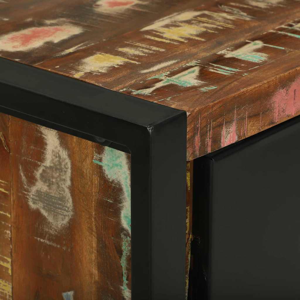 Mueble de lavabo con estante Marrón Madera sólida recuperada