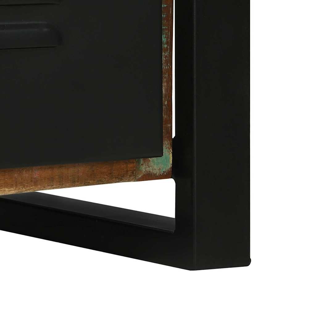 Mueble de lavabo con estante Marrón Madera sólida recuperada