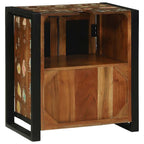Mueble de lavabo con estante Marrón Madera sólida recuperada