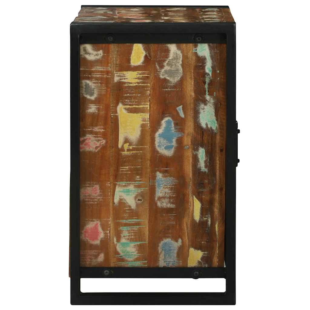 Mueble de lavabo con estante Marrón Madera sólida recuperada