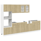 Conjunto de armarios de cocina "Lyon" de 7 piezas de madera de ingeniería de roble Sonoma