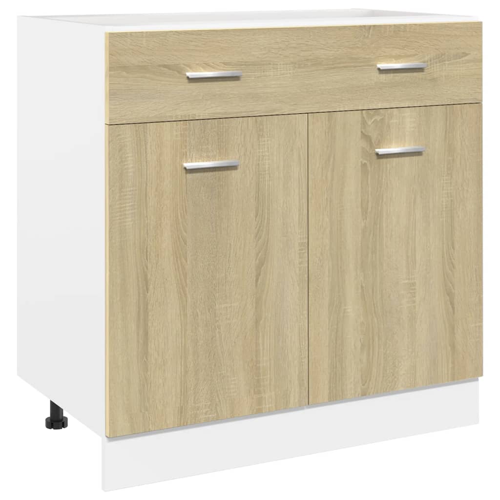 Conjunto de armarios de cocina "Lyon" de 7 piezas de madera de ingeniería de roble Sonoma