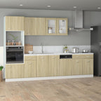 Conjunto de armarios de cocina "Lyon" de 7 piezas de madera de ingeniería de roble Sonoma