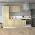 Conjunto de armarios de cocina "Lyon" de 7 piezas de madera de ingeniería de roble Sonoma