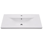 Set de mueble de baño 2 piezas cerámica y madera de ingeniería