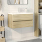2-piece engineered wood and ceramic bathroom furniture set