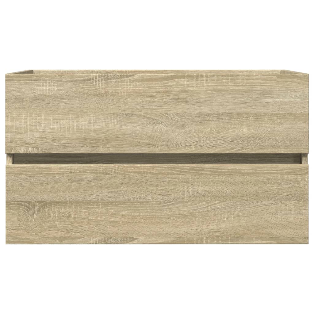 Set de mueble de baño 2 piezas cerámica y madera de ingeniería