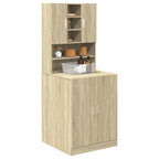 Mueble para lavadora 2 piezas madera de ingeniería roble Sonoma