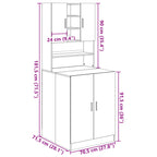 Mueble para lavadora 2 piezas madera de ingeniería roble Sonoma