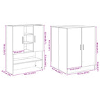 Mueble para lavadora 2 piezas madera de ingeniería roble Sonoma