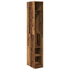 Armario de madera de ingeniería madera envejecida 30x50x200 cm