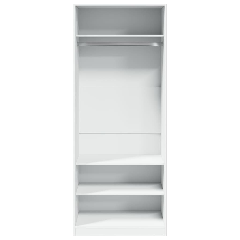 Armario de madera de ingeniería blanco 80x50x200 cm