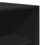 Armario de madera de ingeniería negro 80x50x200 cm
