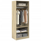 Armario de madera de ingeniería roble Sonoma 80x50x200 cm