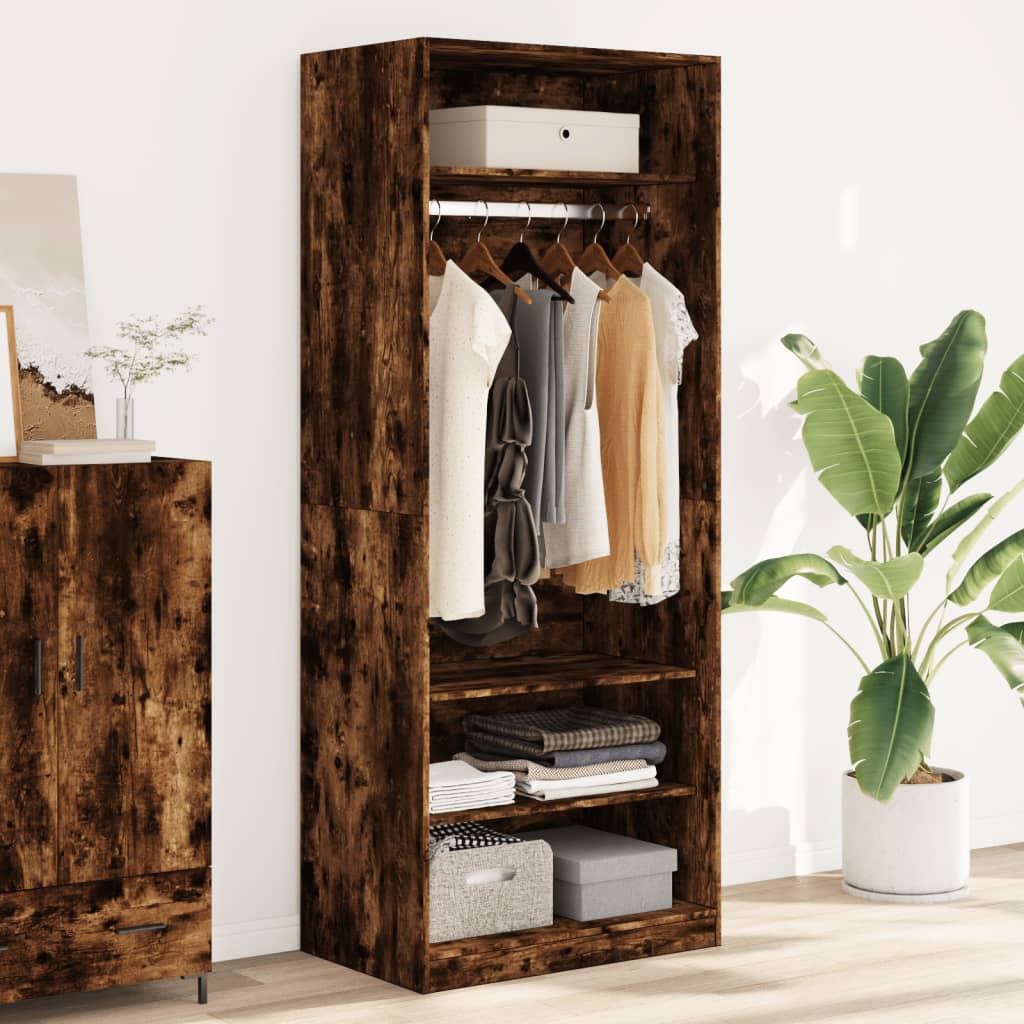 Armario de madera ingeniería envejecida 100x50x200 cm