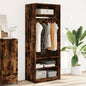 Distressed engineered wood wardrobe 100x50x200 cm