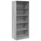 Armario de madera de ingeniería gris Sonoma 80x50x200 cm