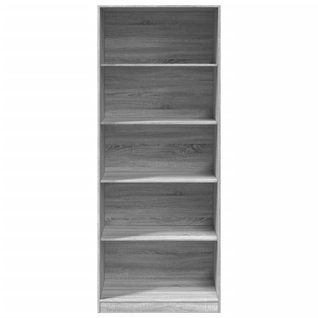 Armario de madera de ingeniería gris Sonoma 80x50x200 cm