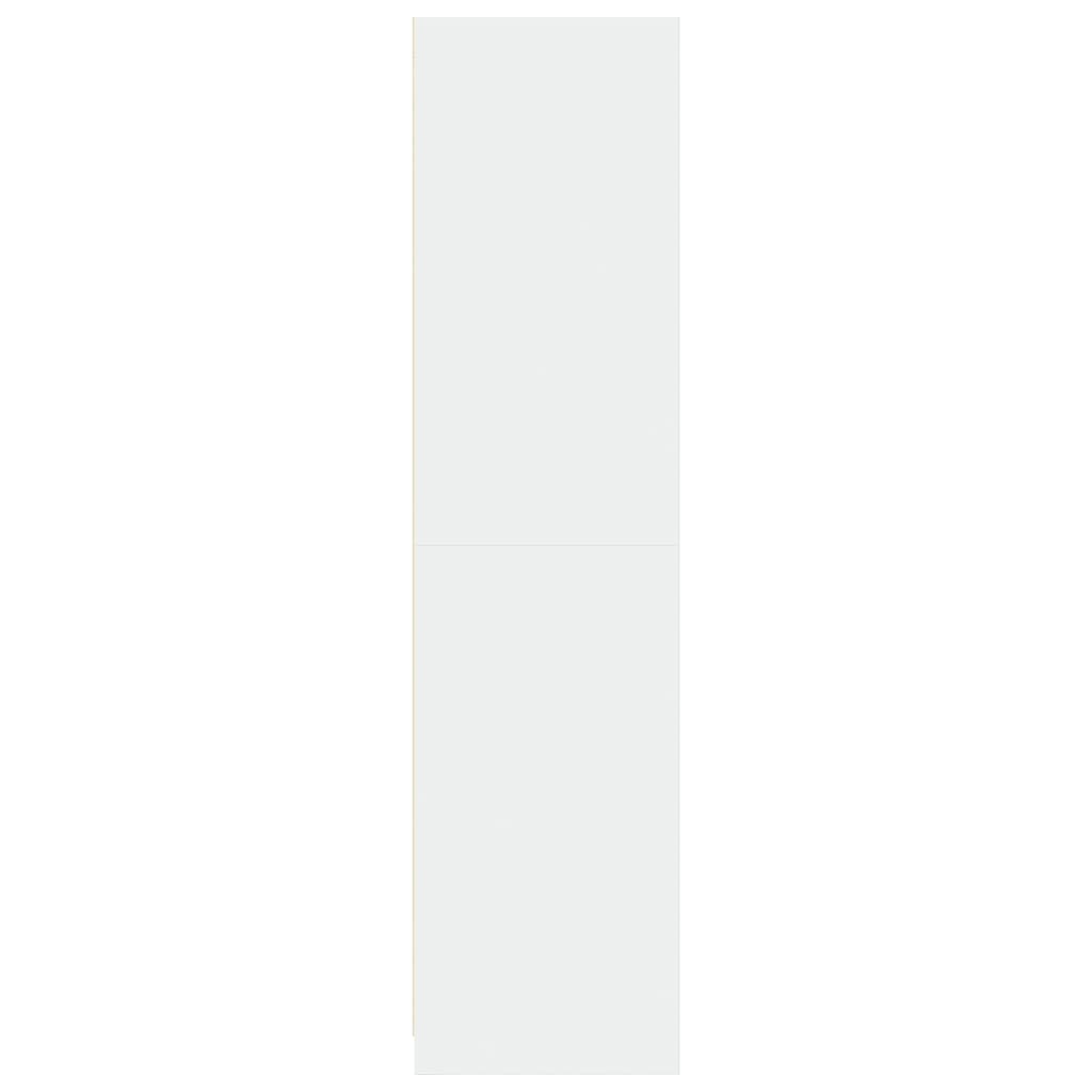 Armario de madera contrachapada blanco 100x50x200 cm