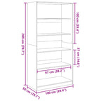 Armario de madera contrachapada blanco 100x50x200 cm
