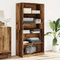 Distressed engineered wood wardrobe 100x50x200 cm