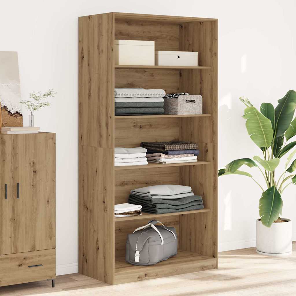 Armario de madera de ingeniería roble artesanal 100x50x200 cm