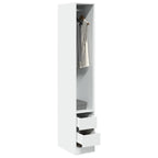 Armario de madera contrachapada blanco 100x50x200 cm