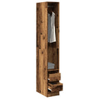 Armario de madera contrachapada blanco 100x50x200 cm