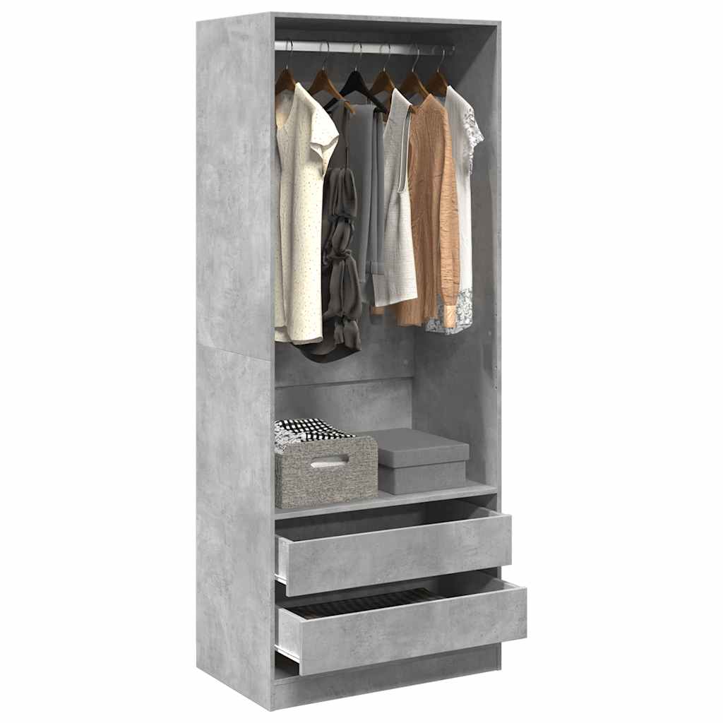 Armario de madera contrachapada blanco 100x50x200 cm