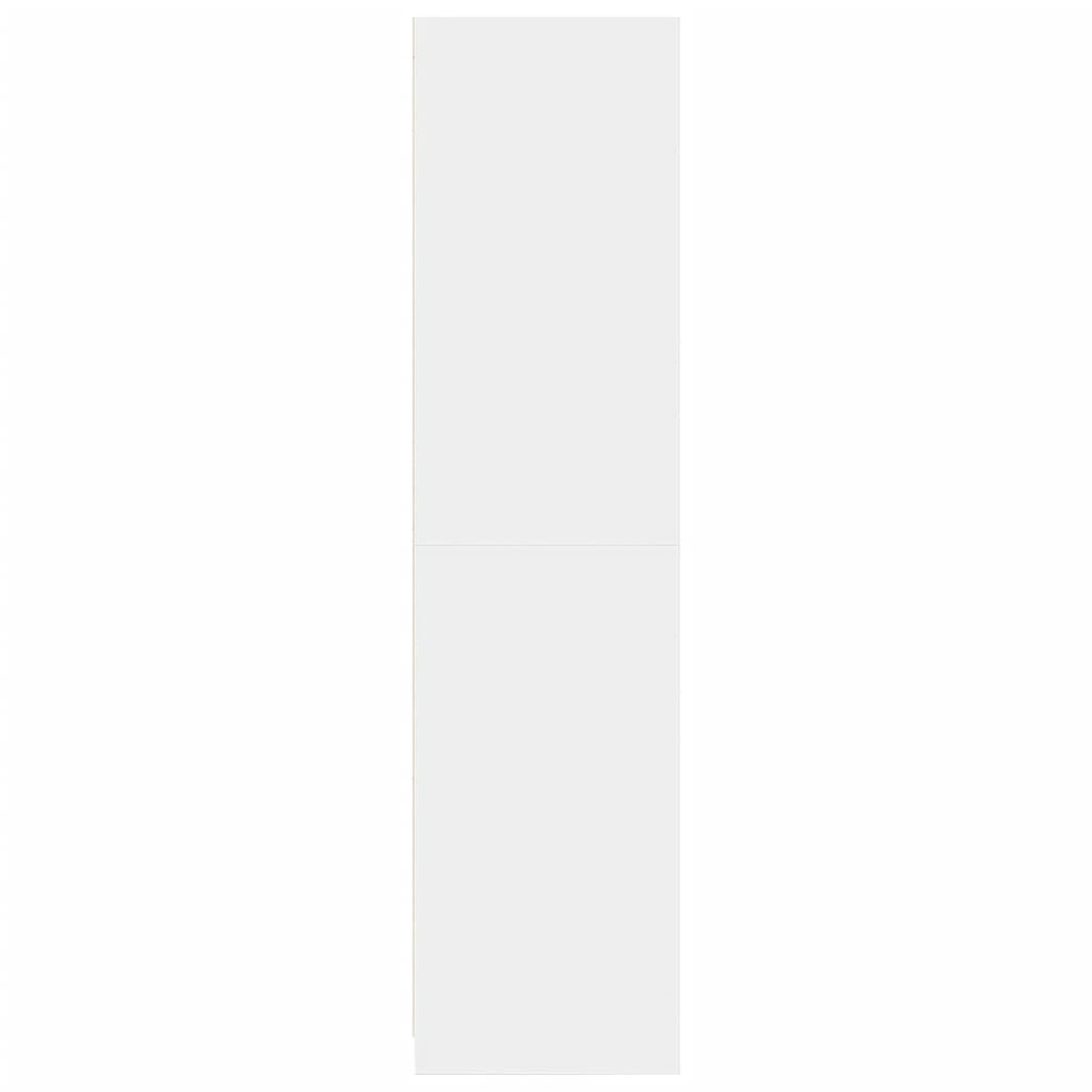 Armario de madera contrachapada blanco 100x50x200 cm