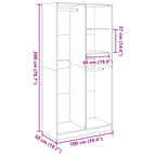 Armario de madera contrachapada blanco 100x50x200 cm
