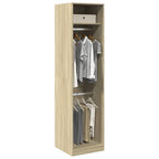 Armario de madera contrachapada blanco 100x50x200 cm