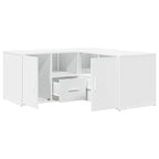 Mueble de esquina madera de ingeniería blanco 160x40x45 cm