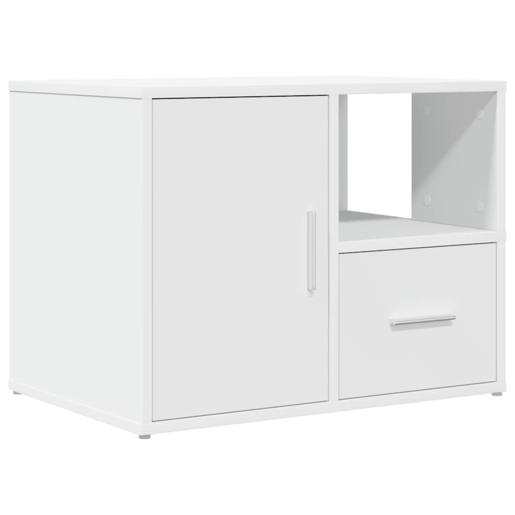Mueble de esquina madera de ingeniería blanco 160x40x45 cm