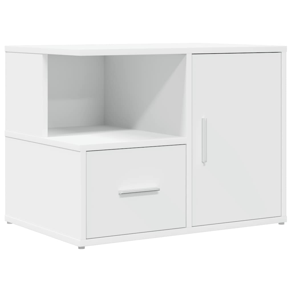 Mueble de esquina madera de ingeniería blanco 160x40x45 cm