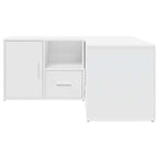 Mueble de esquina madera de ingeniería blanco 160x40x45 cm