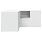 Mueble de esquina madera de ingeniería blanco 160x40x45 cm