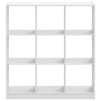 Estantería de madera de ingeniería blanca 102x32x108 cm