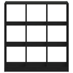 Estantería de madera de ingeniería negra 102x32x108 cm