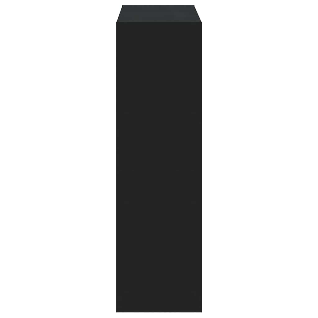 Estantería de madera de ingeniería negra 102x32x108 cm