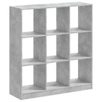 Estantería de madera de ingeniería gris hormigón 102x32x108 cm