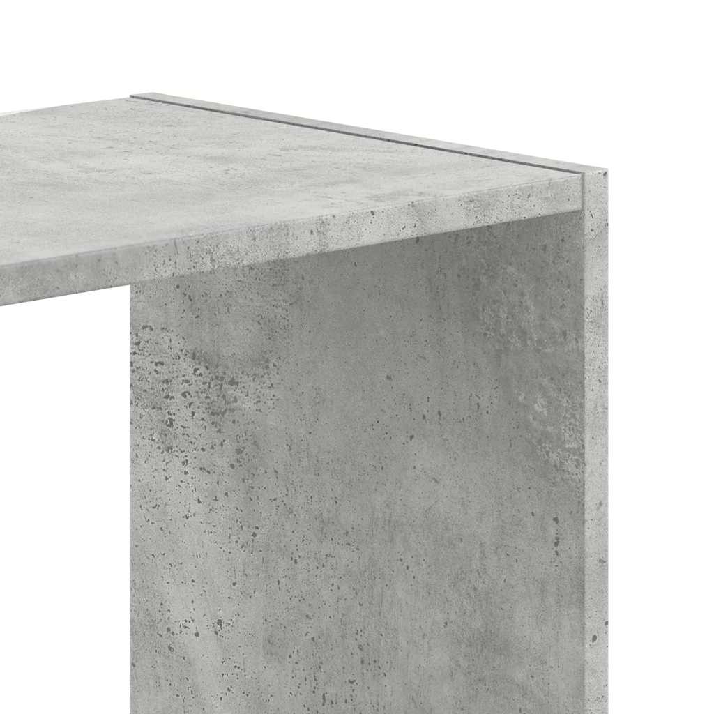 Estantería de madera de ingeniería gris hormigón 102x32x108 cm