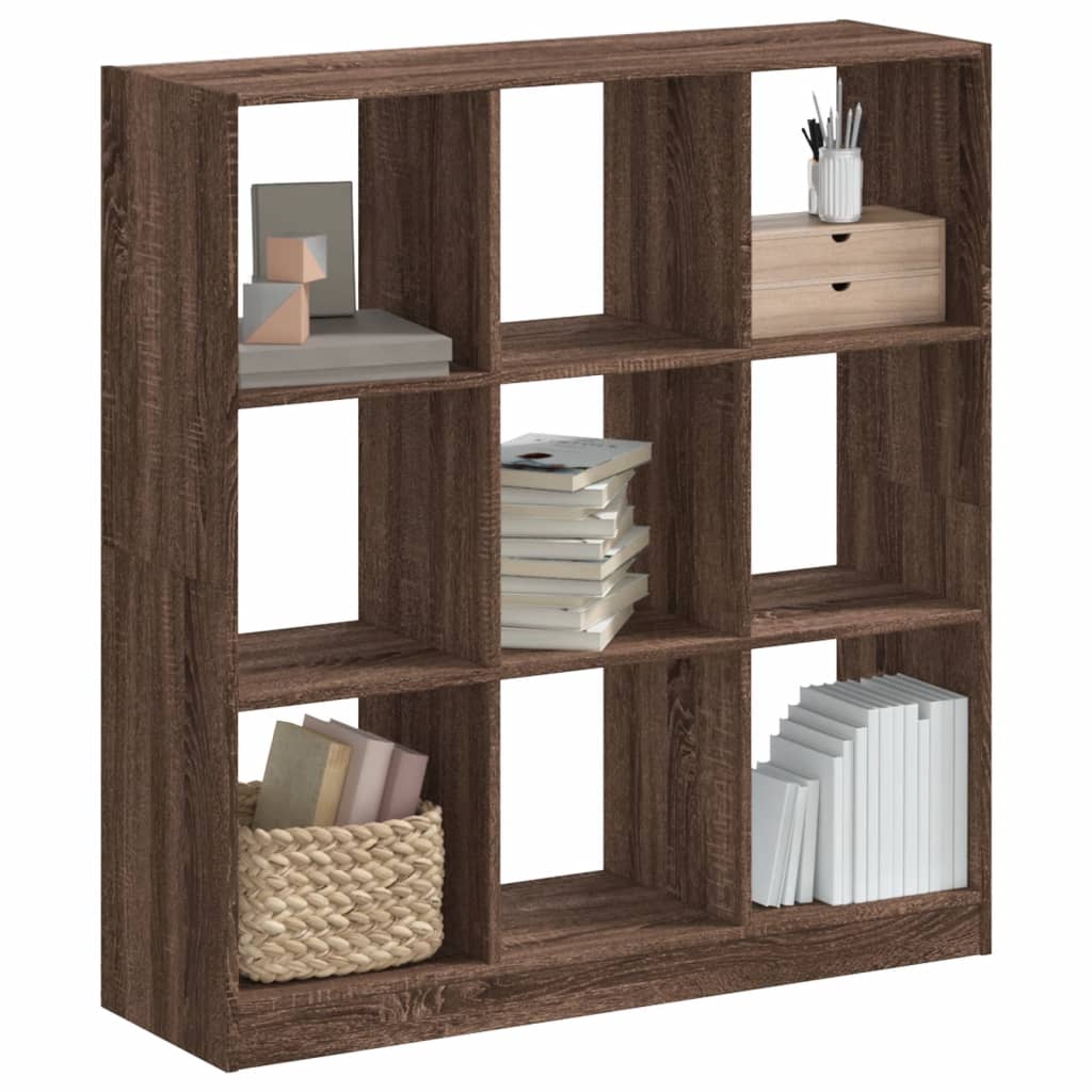 Estantería madera de ingeniería marrón roble 102x32x108 cm